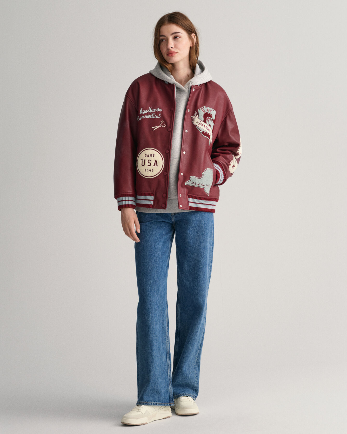 GANT Varsity Jacket af læder