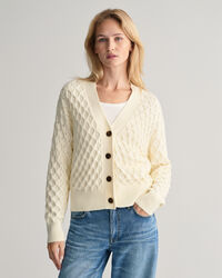 Tekstureret strikket cardigan