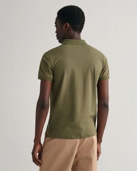 Kontrastfarvet piqu&eacute; poloskjorte med krave