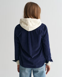 Regular fit skjorte af jernbanefløjl