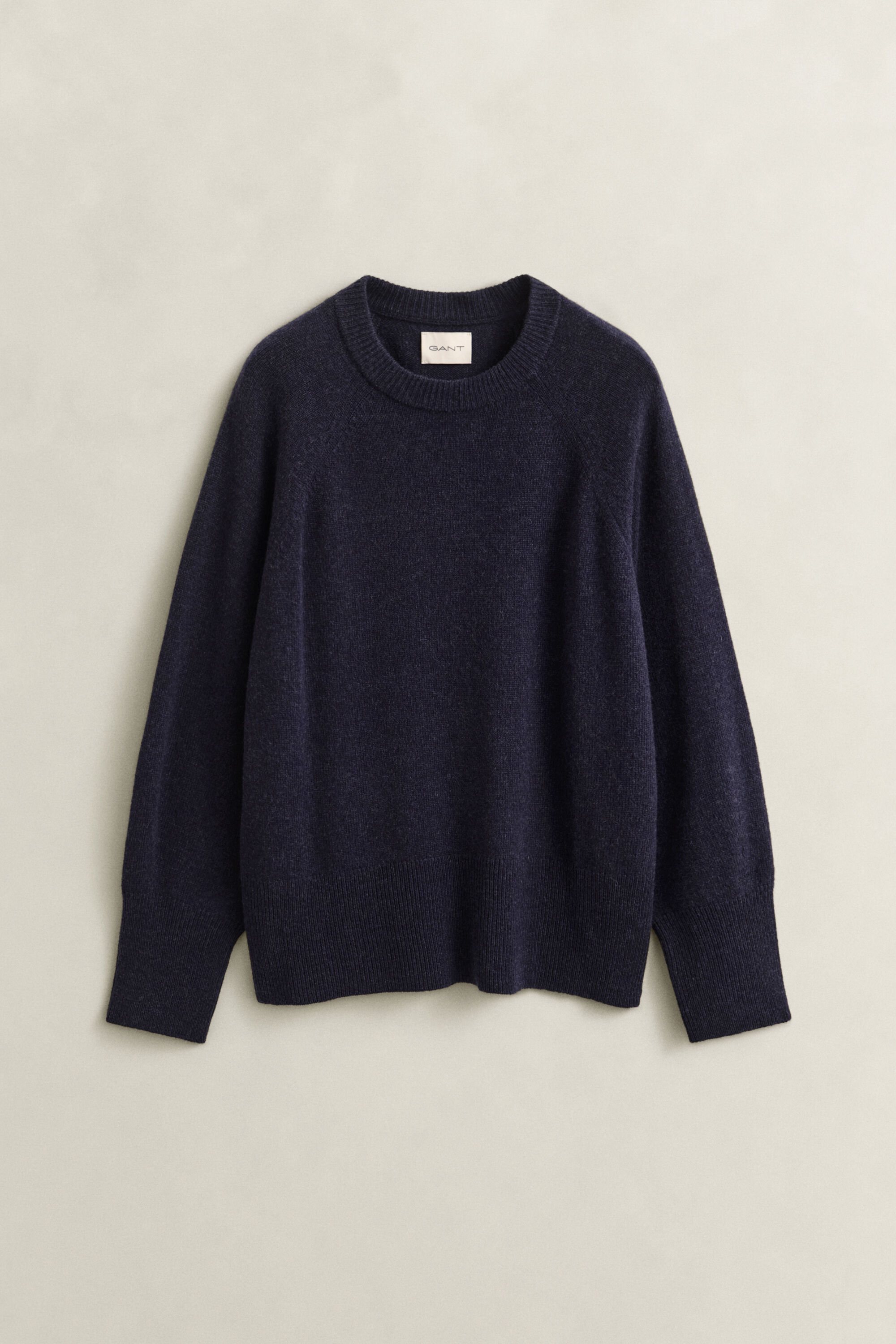 Crewneck sweater af uld og kashmir