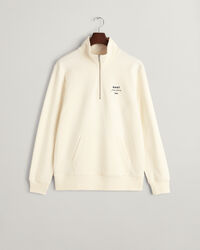 GANT Script Graphic sweatshirt med halv lynl&aring;s