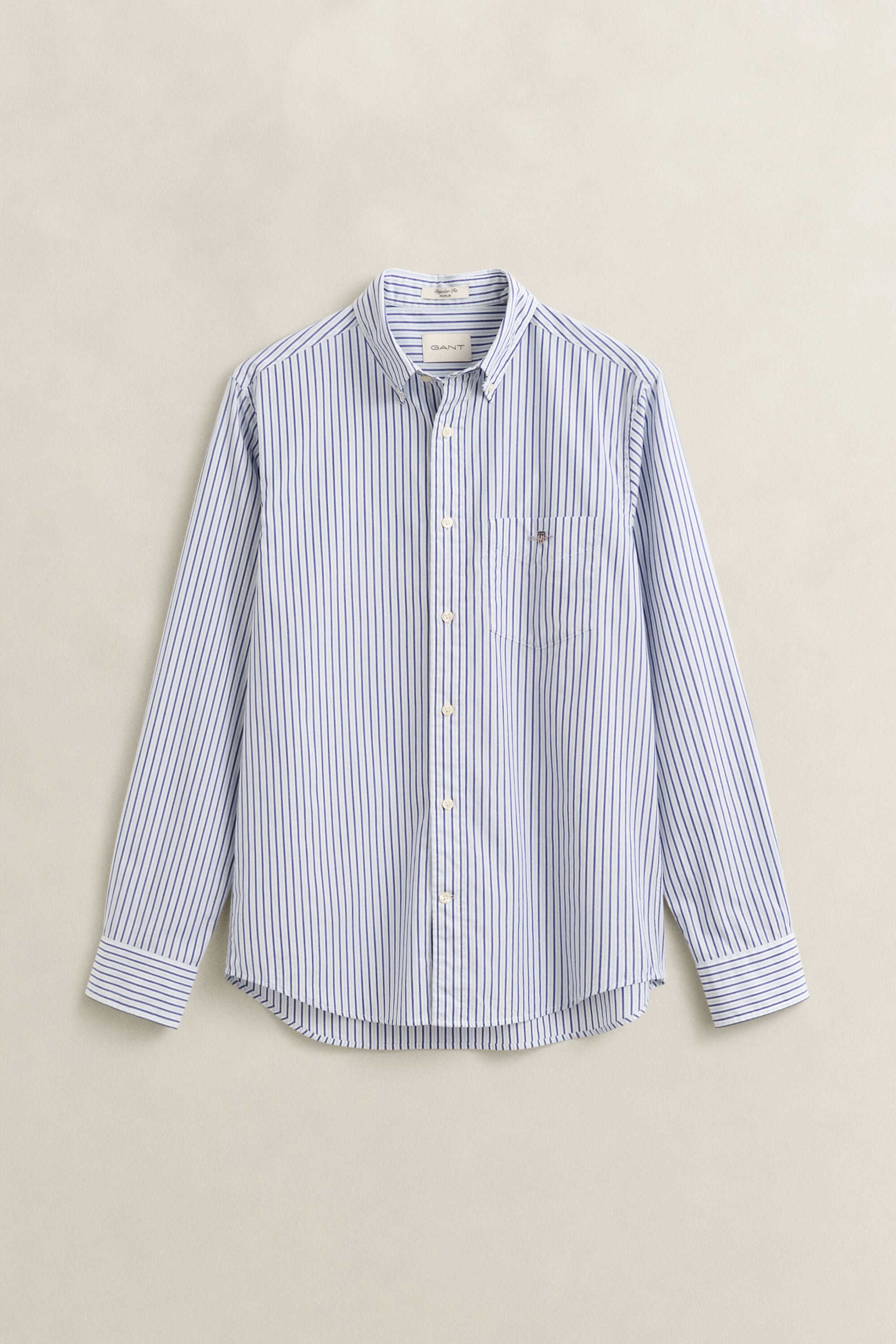 Stribet poplin-skjorte