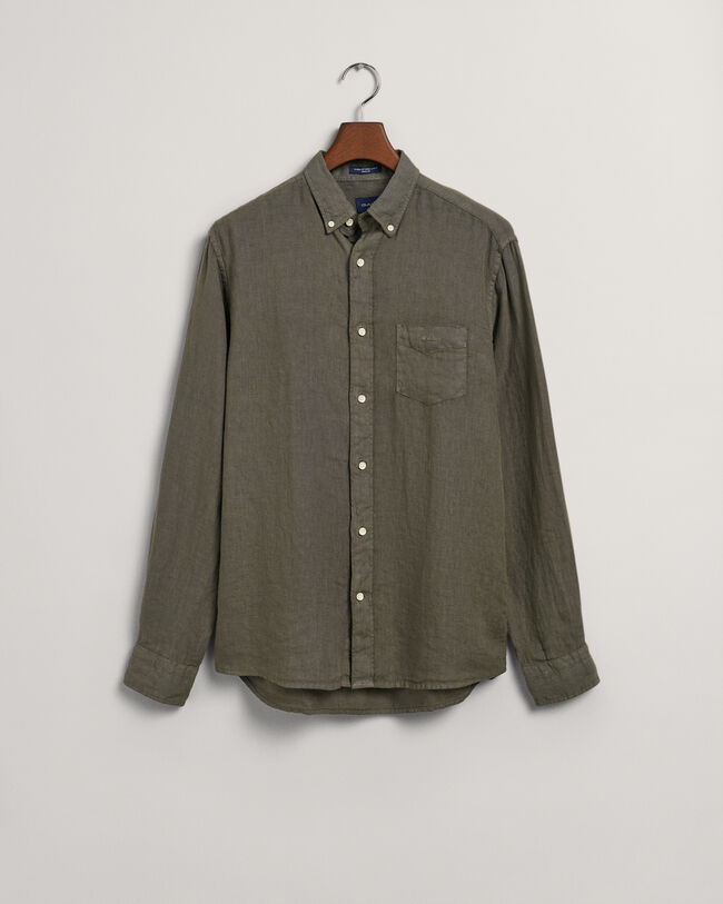 Regular fit garment-dyed h&oslash;rskjorte