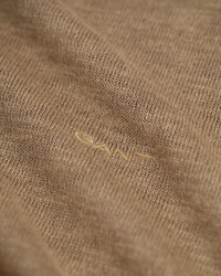 Strikket T-shirt af bomuld og h&oslash;r