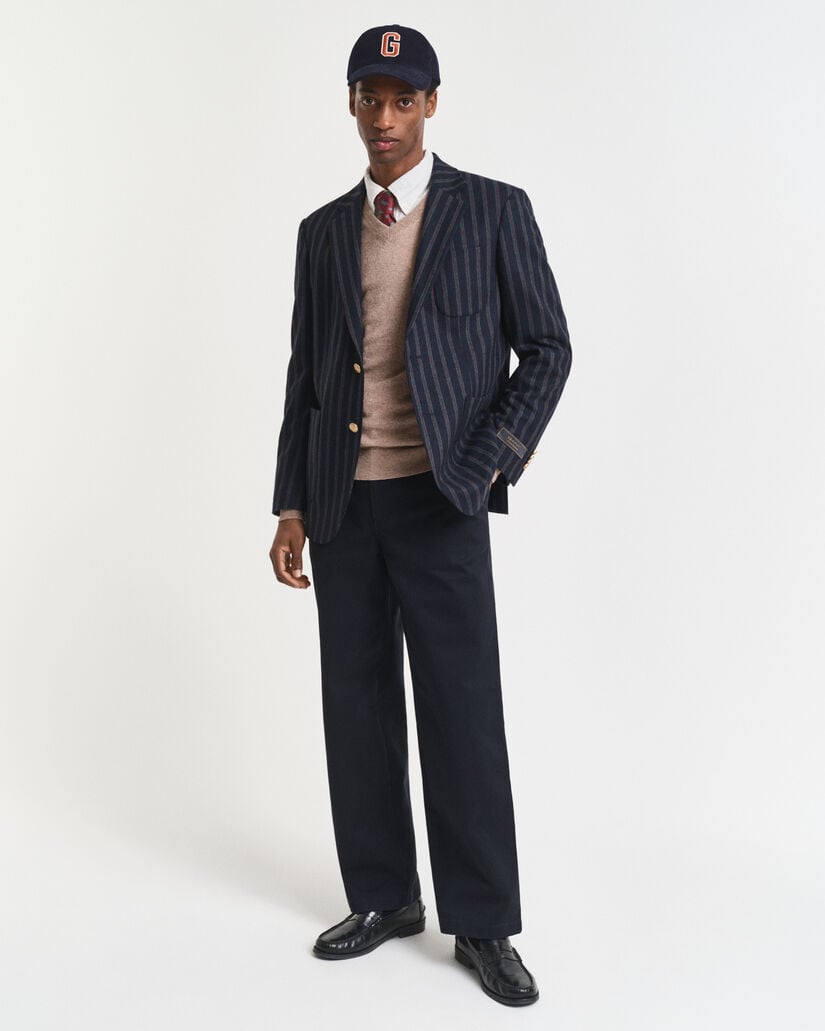 Sweater med V-hals af ekstra fin lammeuld