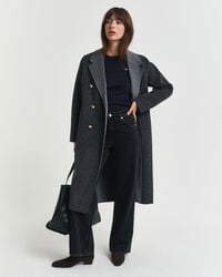 Sweater af strækbomuld med kabelstrik