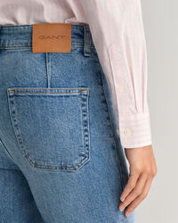 Regular fit gingham poplin skjorte