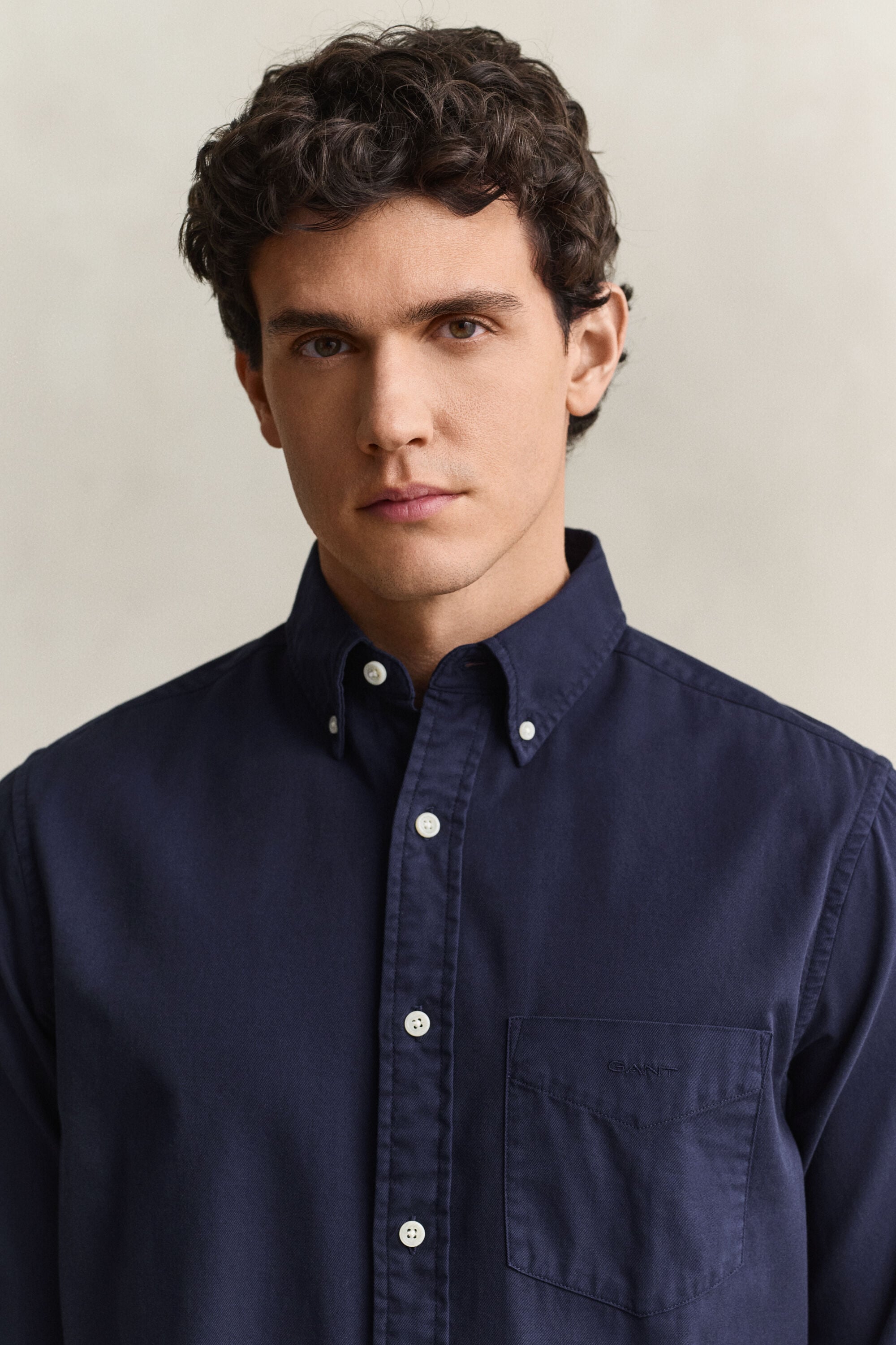 Regular fit skjorte af twill