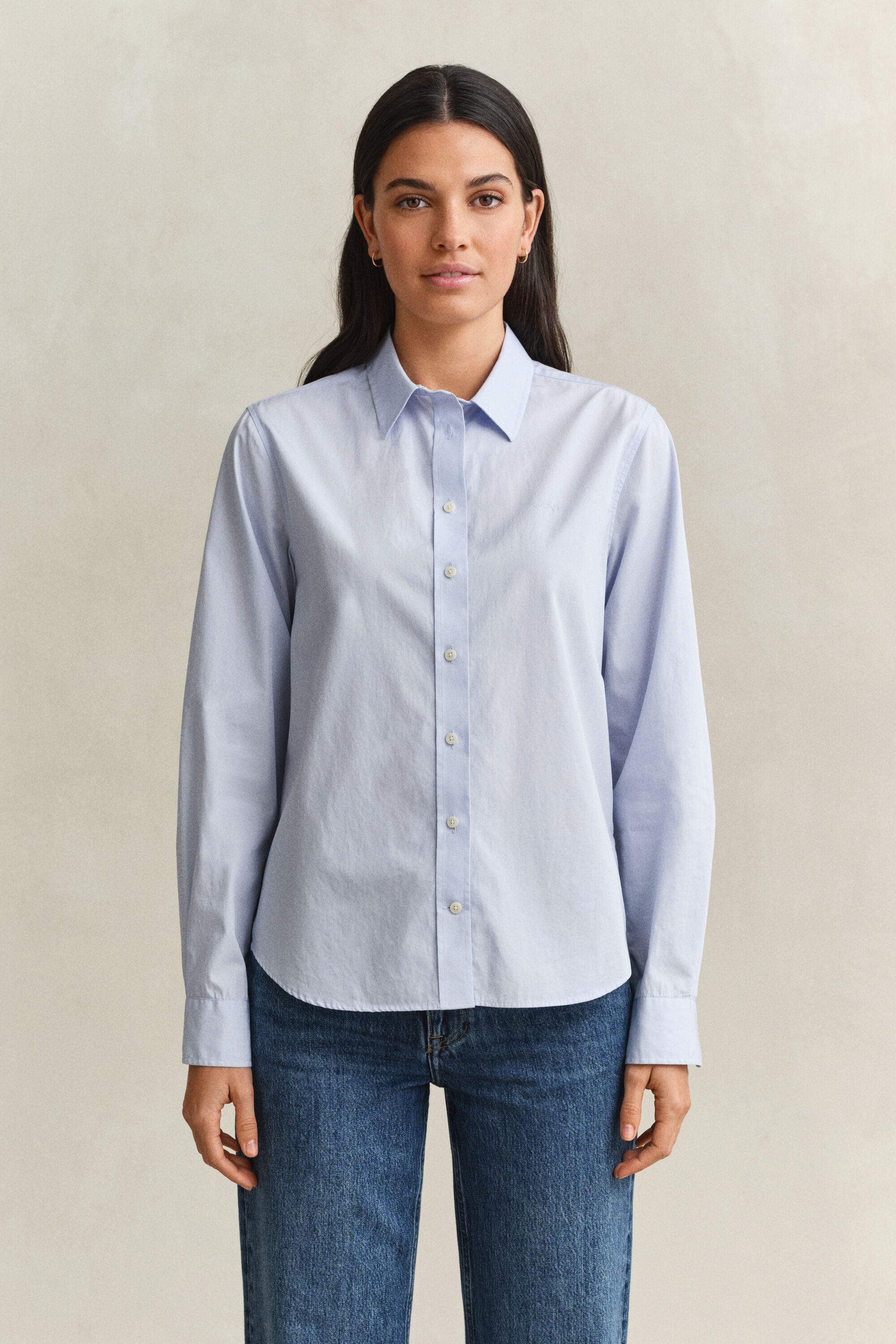 Regular fit klassisk poplin-skjorte