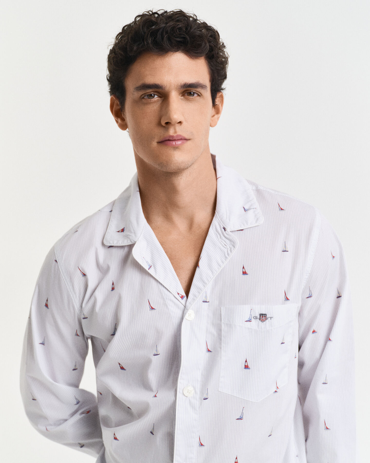 Pyjamassæt med bådtryk