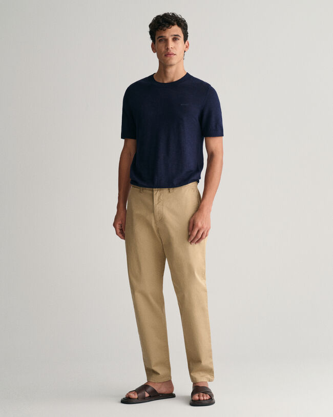 Strikket T-shirt af bomuld og h&oslash;r