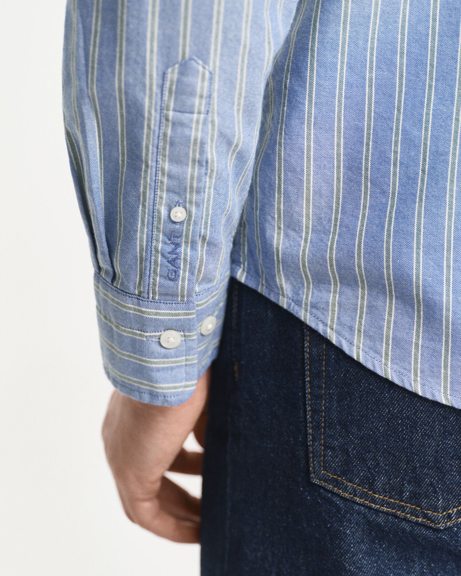 Regular fit stribet Archive Oxford-skjorte