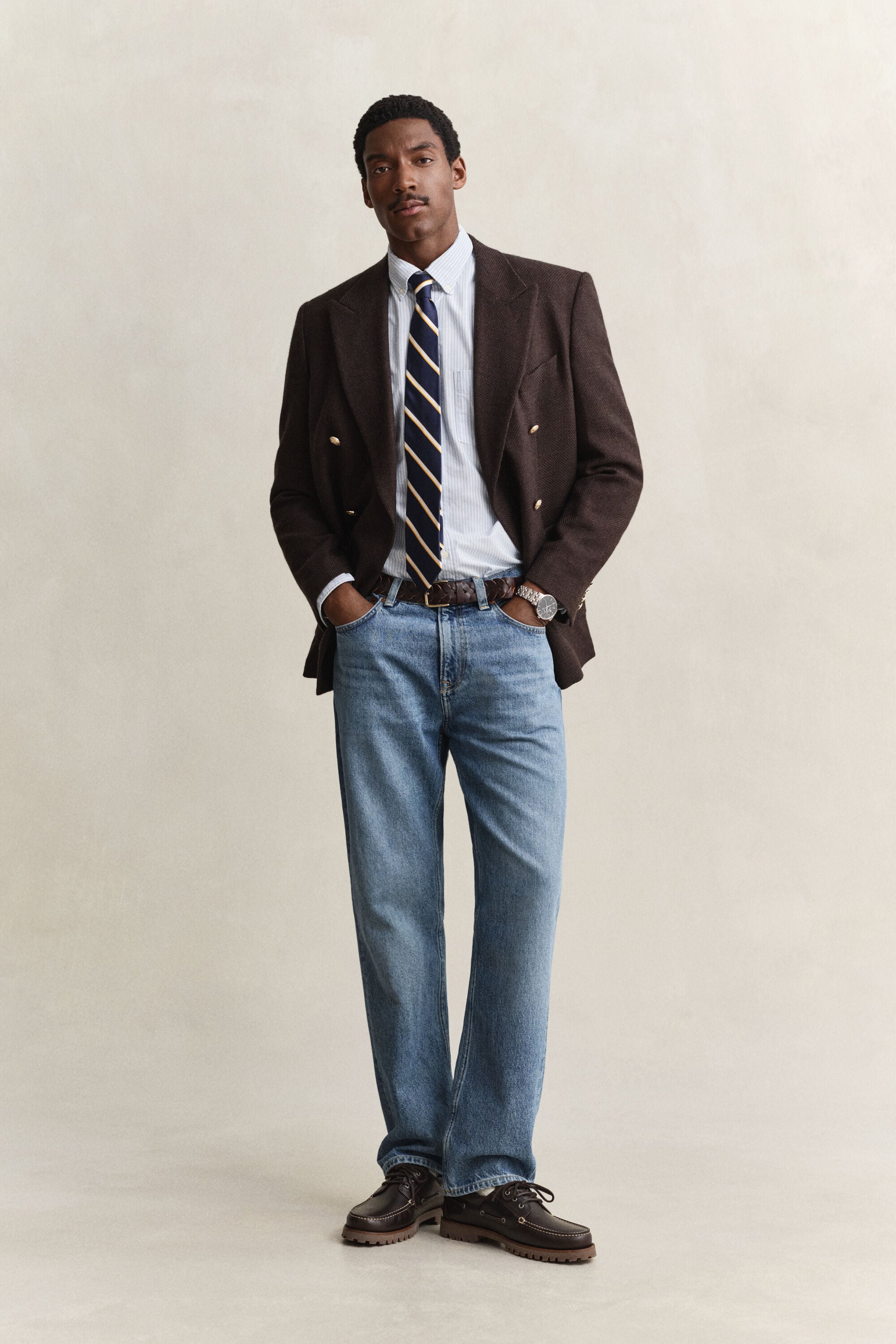 Classic Regular Oxford skjorte med striber