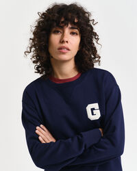 Sweatshirt med crewneck og G-mærke