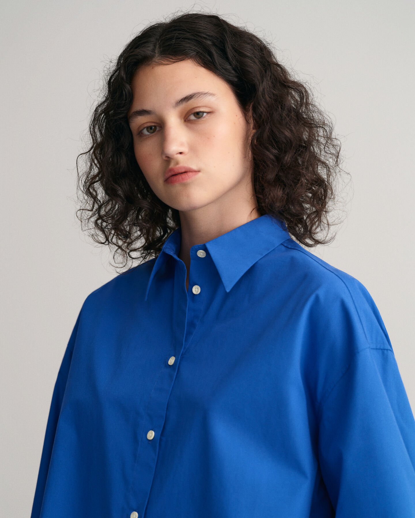 Oversized fit skjorte med brede manchetter