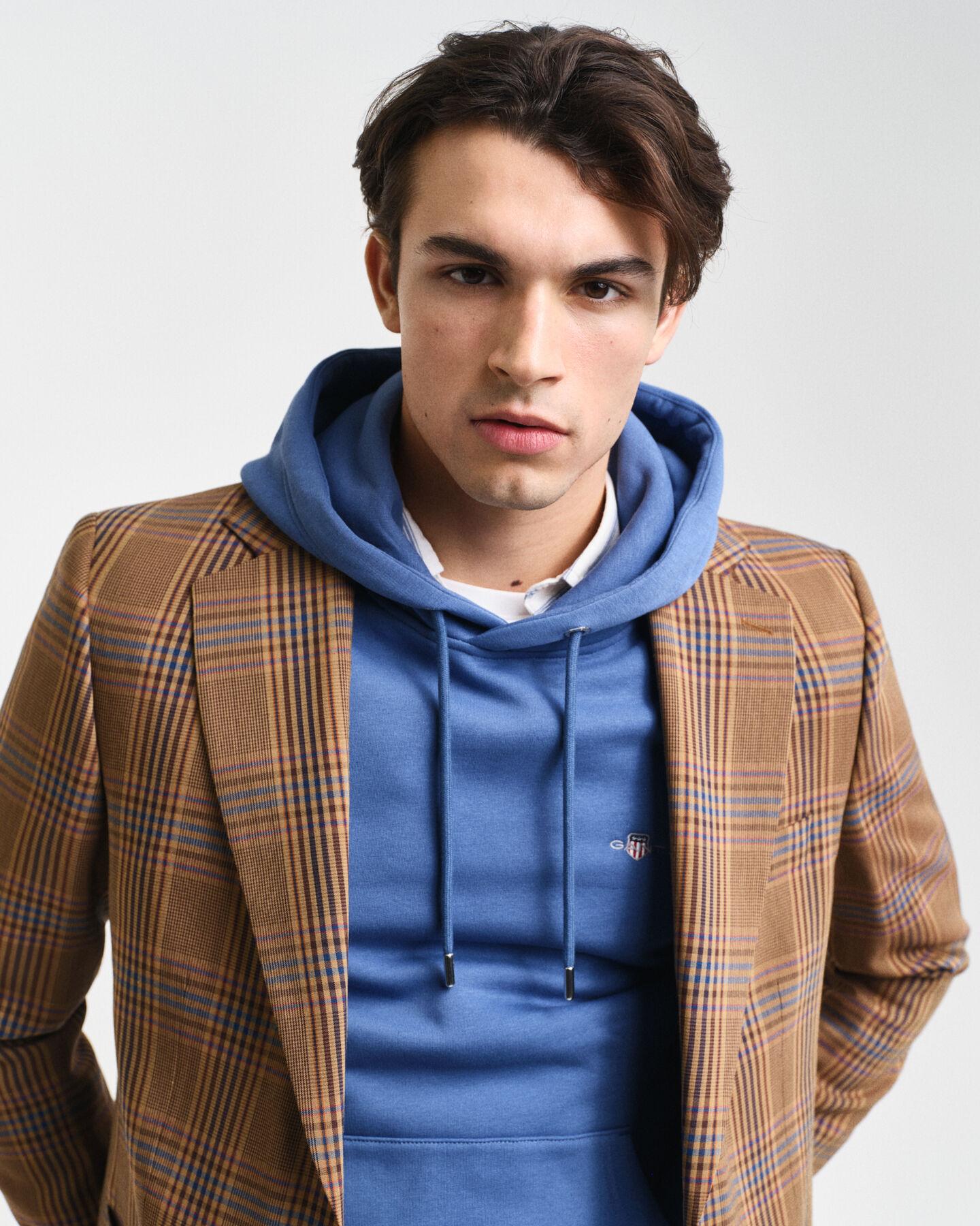 Relaxed fit ternet uldblazer