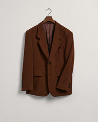 Oversized jakkesæt-blazer af uldcrepe