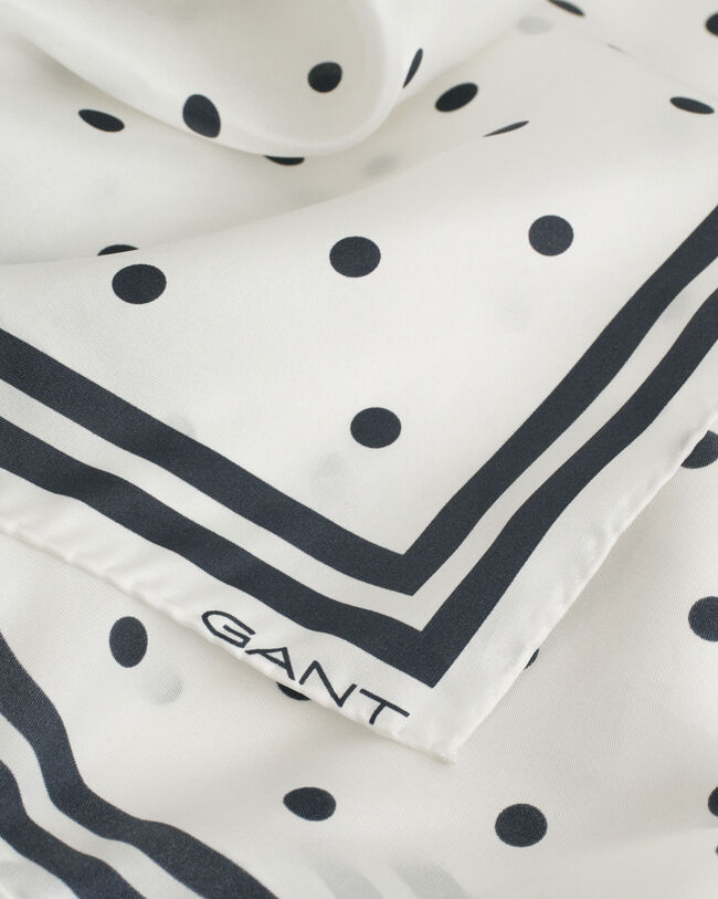 Silketørklæde med prikket tryk