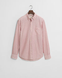 Regular fit stribet skjorte med tekstur