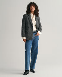 Regular fit sildebensm&oslash;nstret blazer