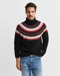 Fair Isle rullekrave sweater