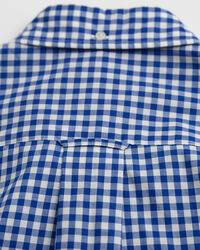 Regular fit klassisk gingham poplin-skjorte med korte ærmer
