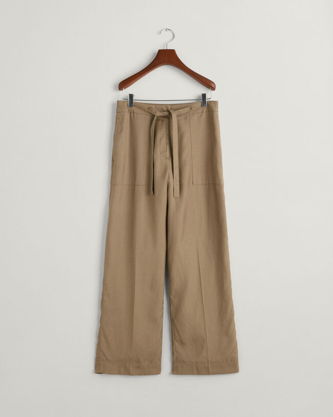 Relaxed Fit Tie Waist Pants