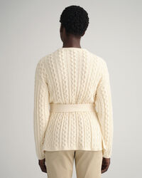 Kabelstrikket slå-om cardigan