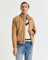 Harrington jakke af ruskind