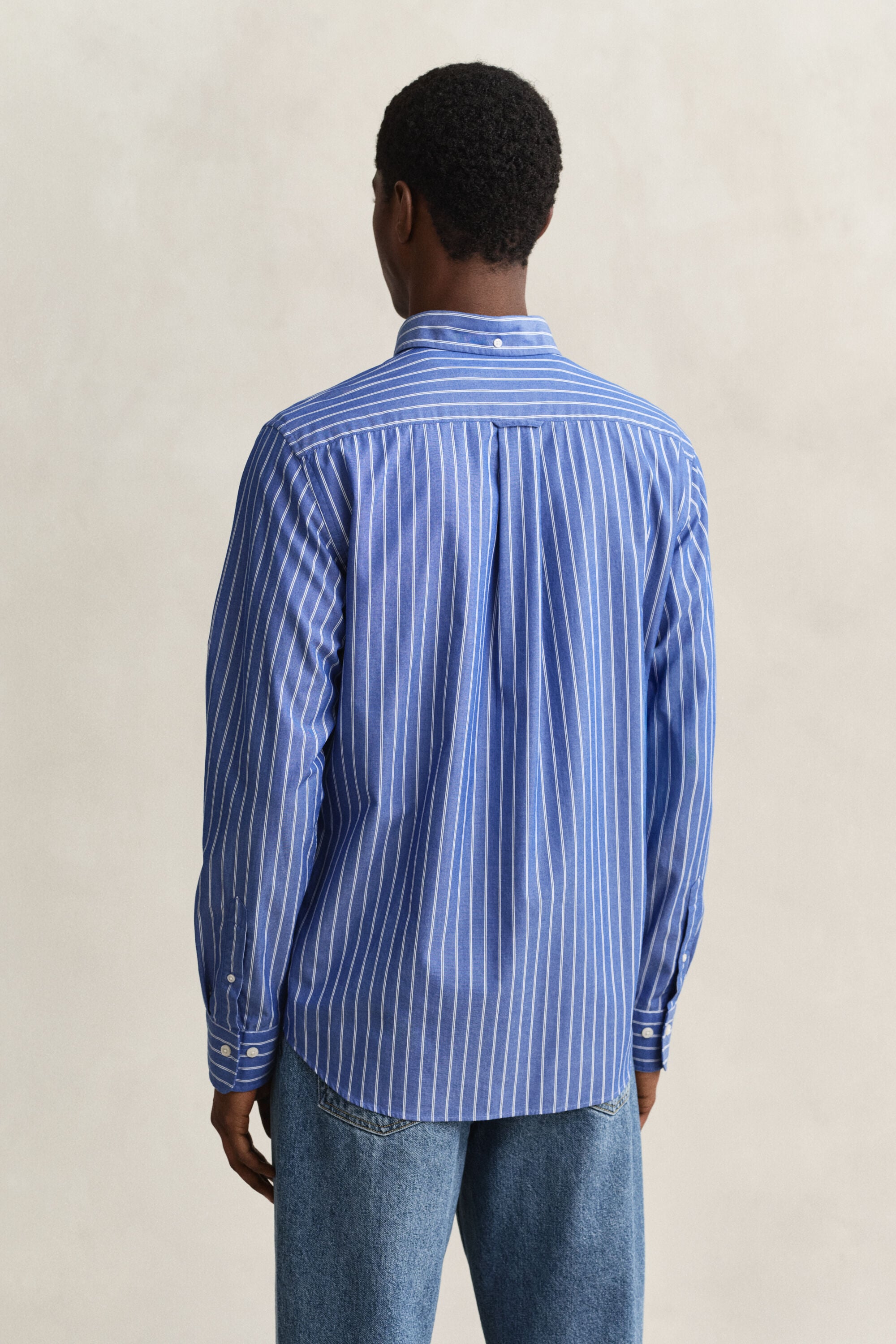 Stribet klassisk poplin-skjorte