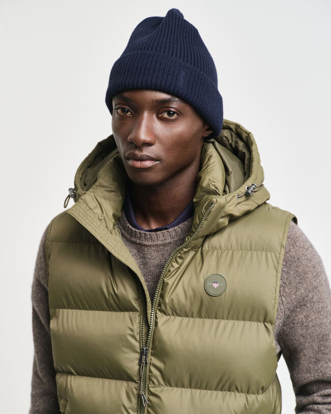 Fint strikket beanie i uld