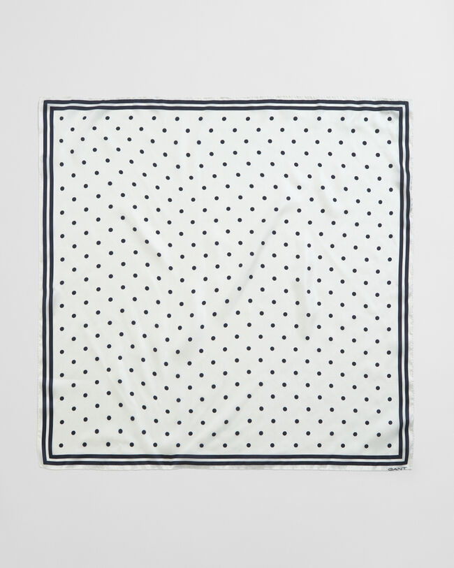 Silketørklæde med prikket tryk