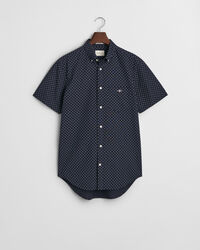 Regular fit skjorte med mikrotryk og korte ærmer