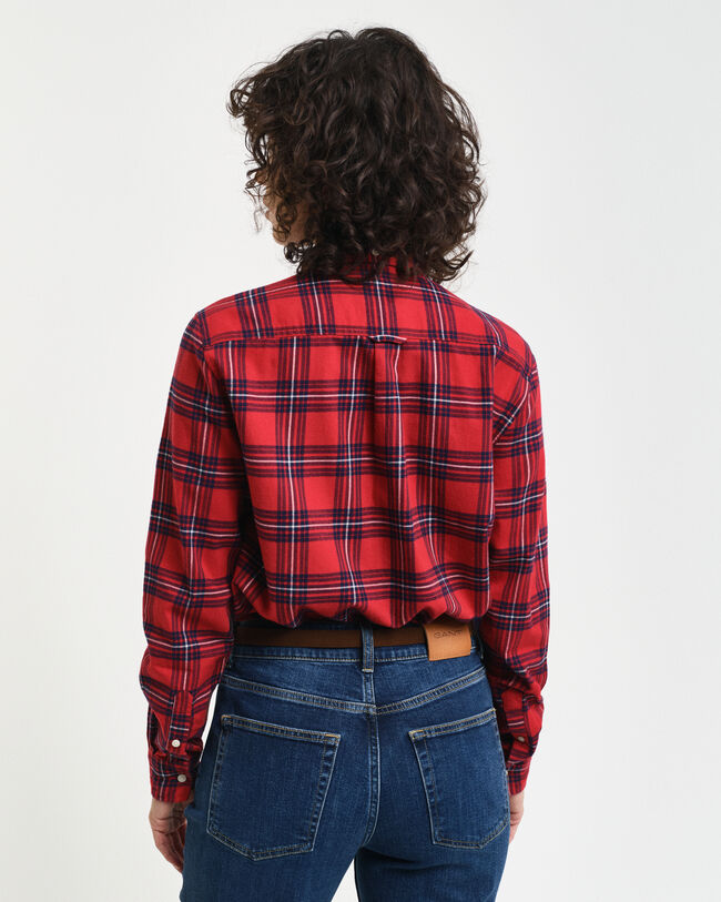Regular fit ternet flannelskjorte