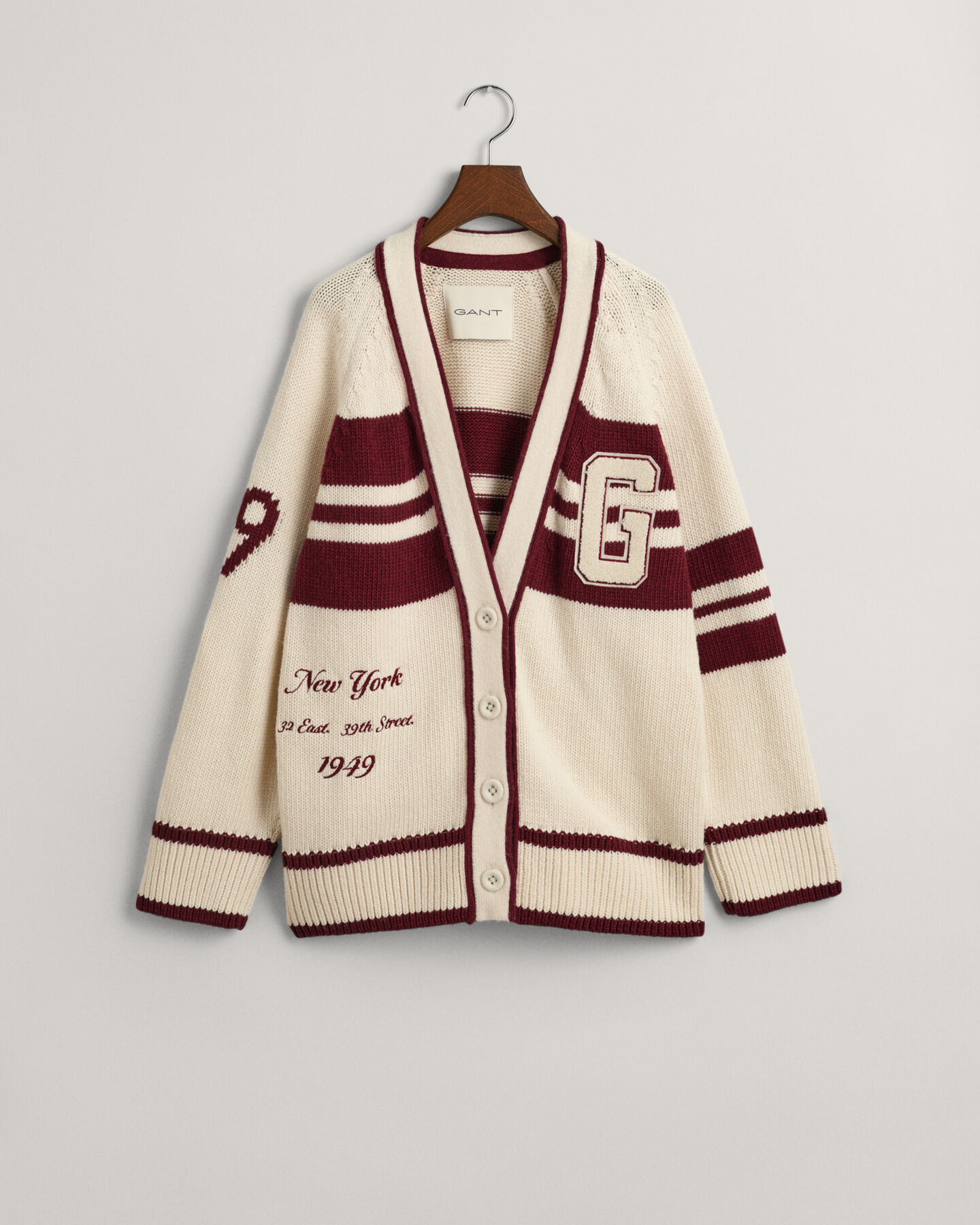 GANT Varsity cardigan med V-hals