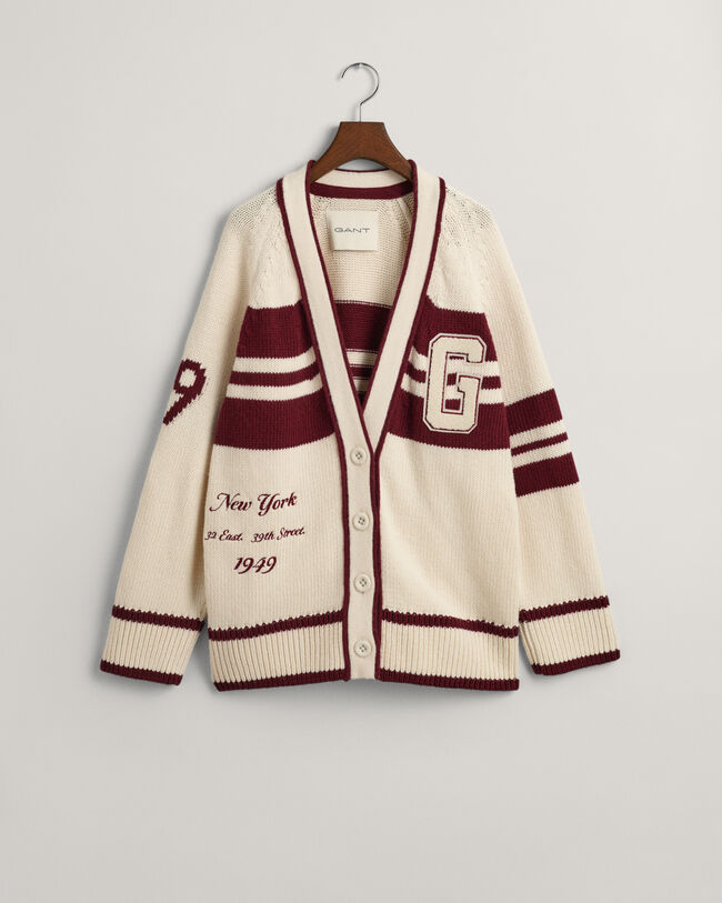 GANT Varsity cardigan med V-hals