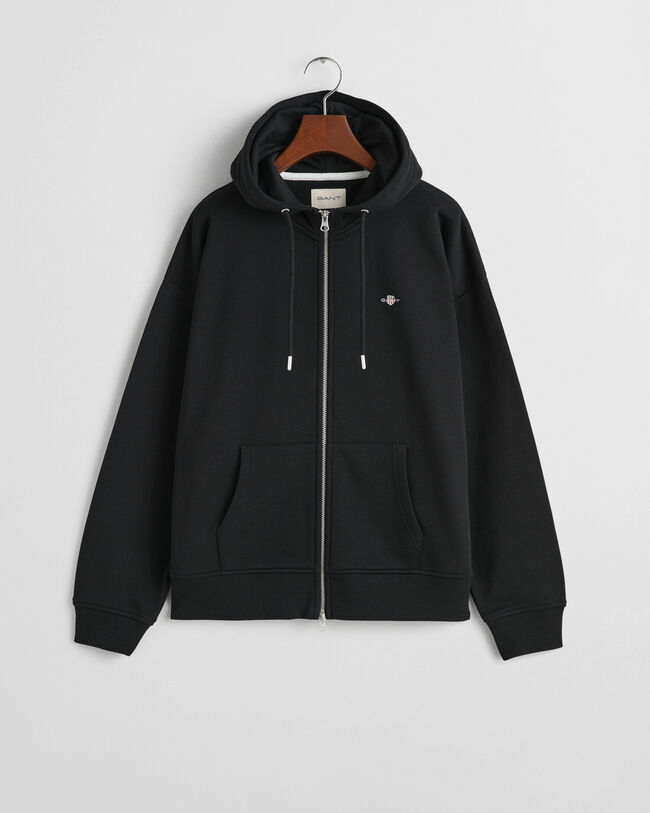 Shield hættetrøje med lynlås