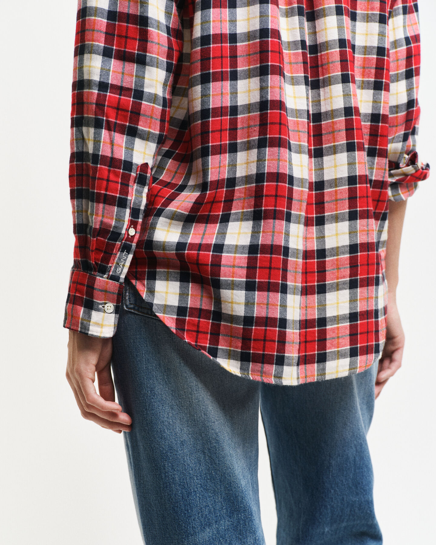 Relaxed fit ternet flannelskjorte