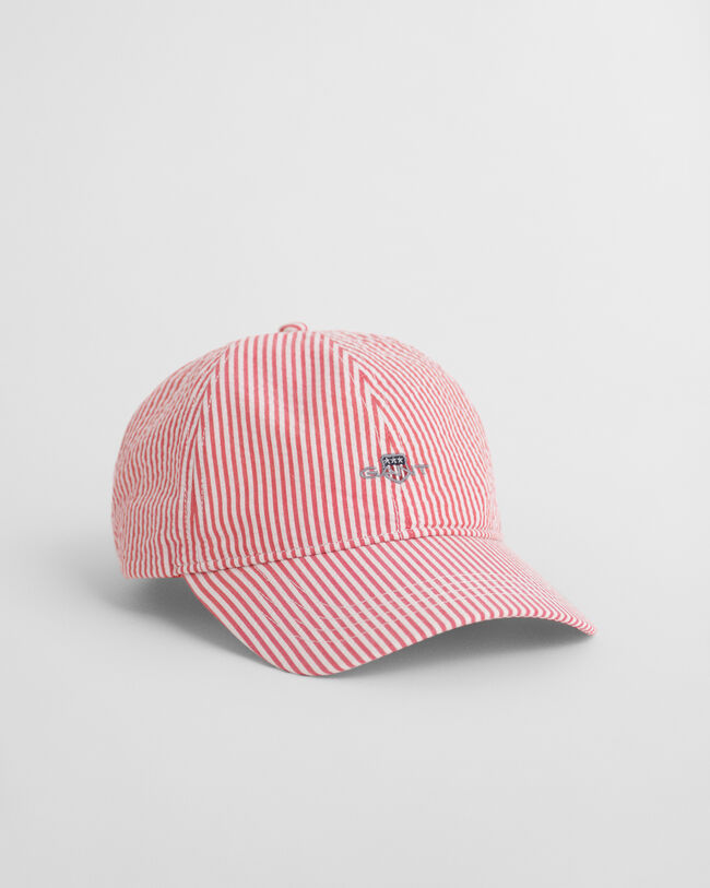 Stribet seersucker cap