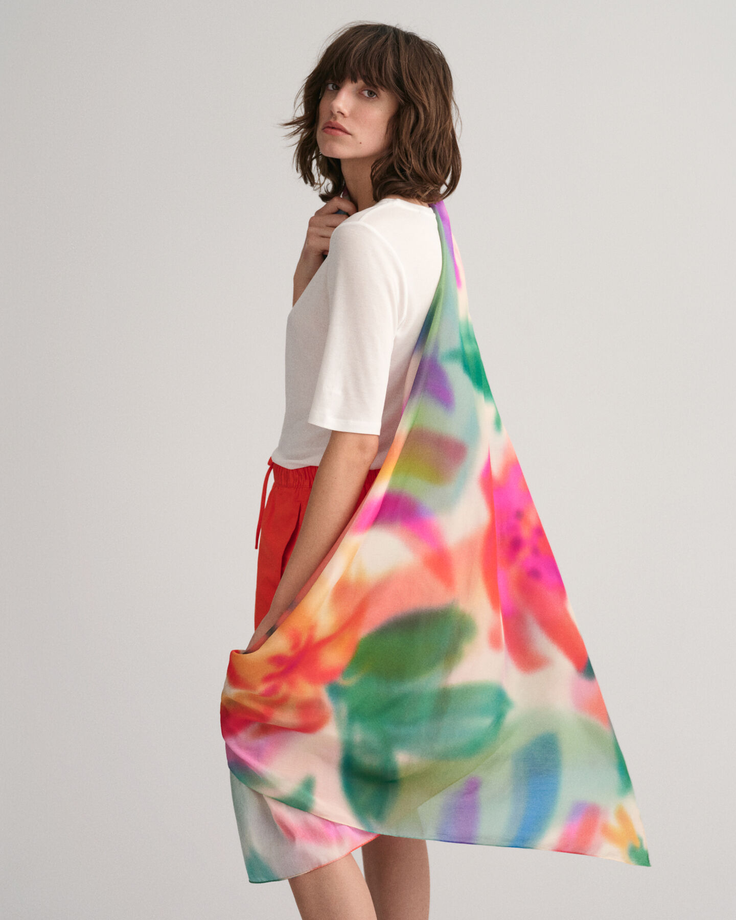 Sarong af bomuld og silke