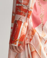 Relaxed fit silkeskjorte med Sailing-tryk