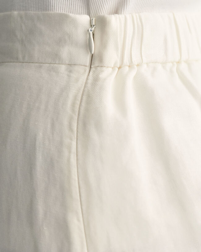 Midi-nederdel i hørblanding