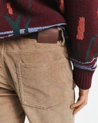 Regular fit jeans af jernbanefløjl