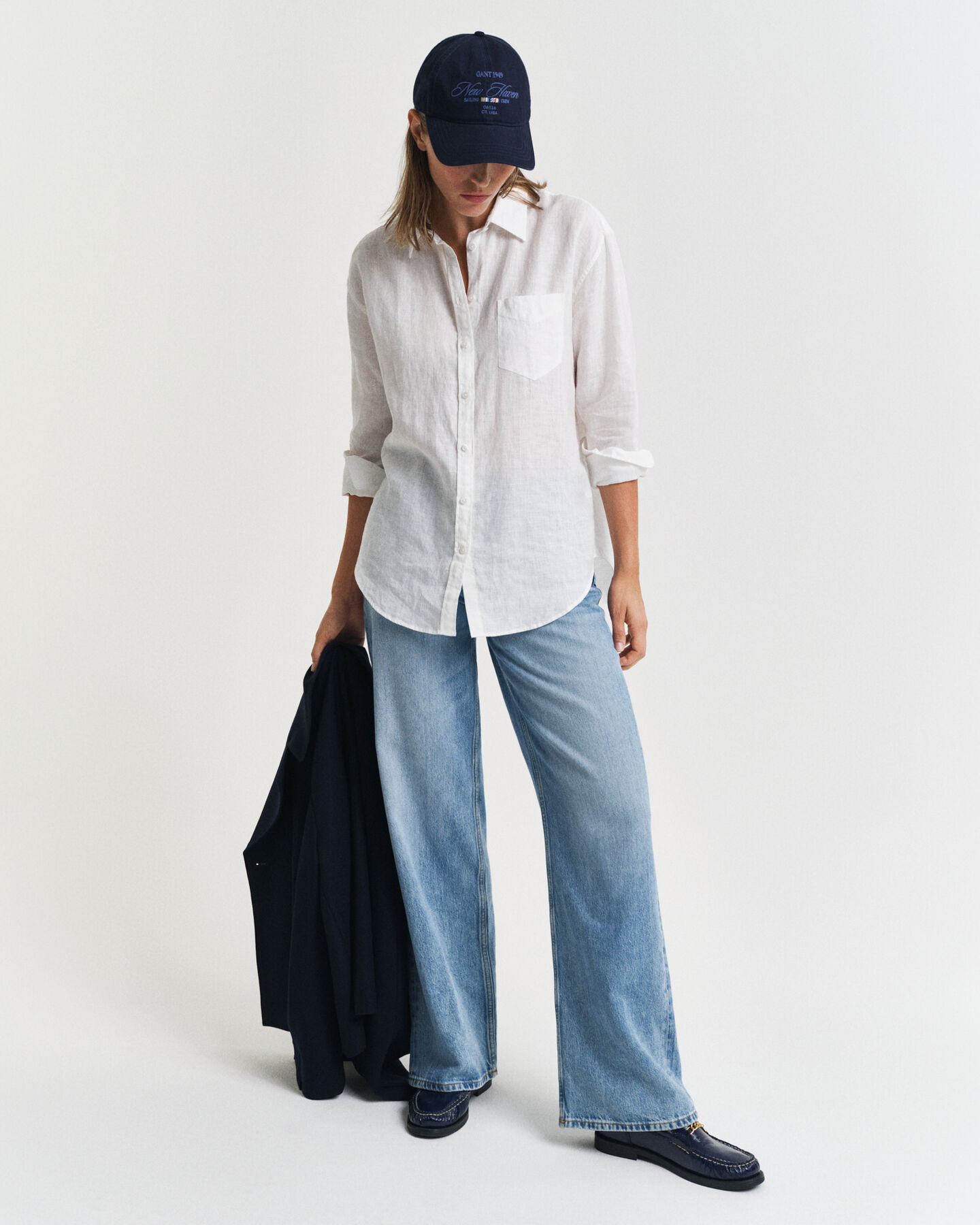 Relaxed fit hørskjorte