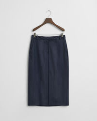 Nålestribet midi-nederdel