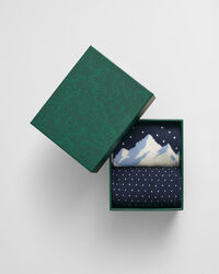 2-Pack sokker med skigrafik i gaveæske