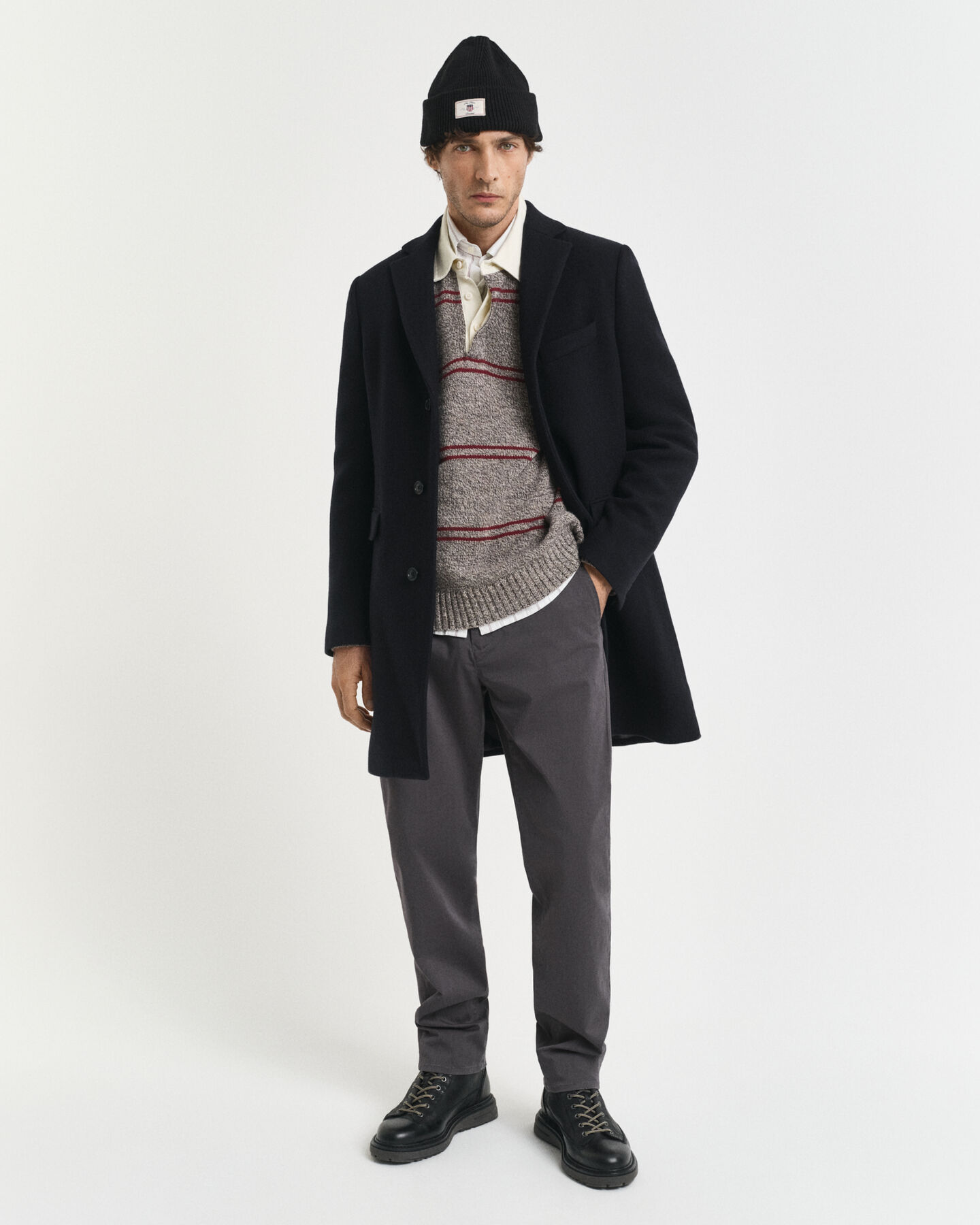 Regular fit chinobukser af twill