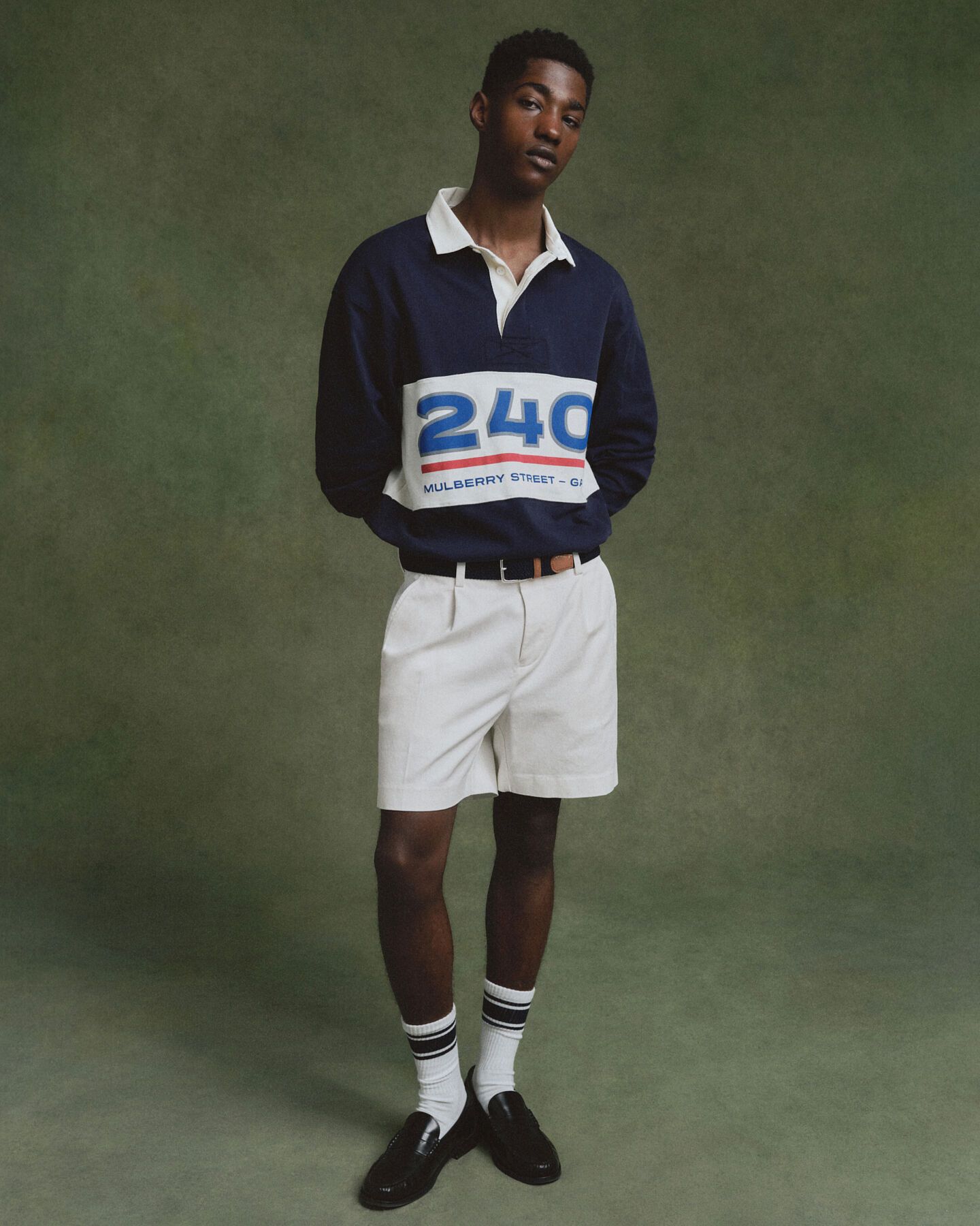 Grafisk Heavy Rugger med farveblokke