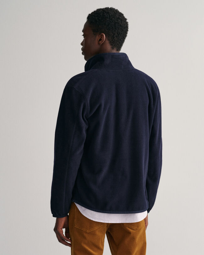 Fleece jakke med lynlås